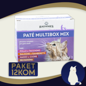Pašteta za mačke Paket sa 4 ukusa 12x100g "RAMADES"