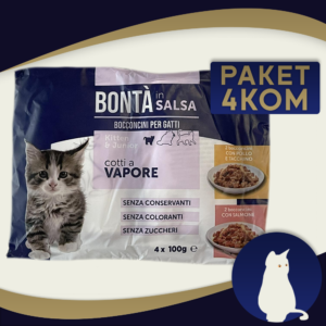 Komadići u sosu za mačiće paket sa 2 ukusa 4X100G
